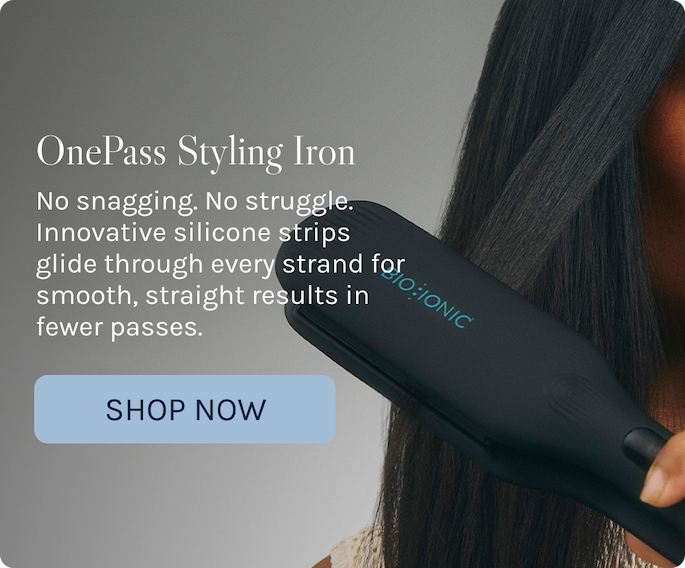 OnePass Styling Iron No snagging. No struggle. Innovative silicone strips glide through every strand for smooth, straight results in fewer passes.