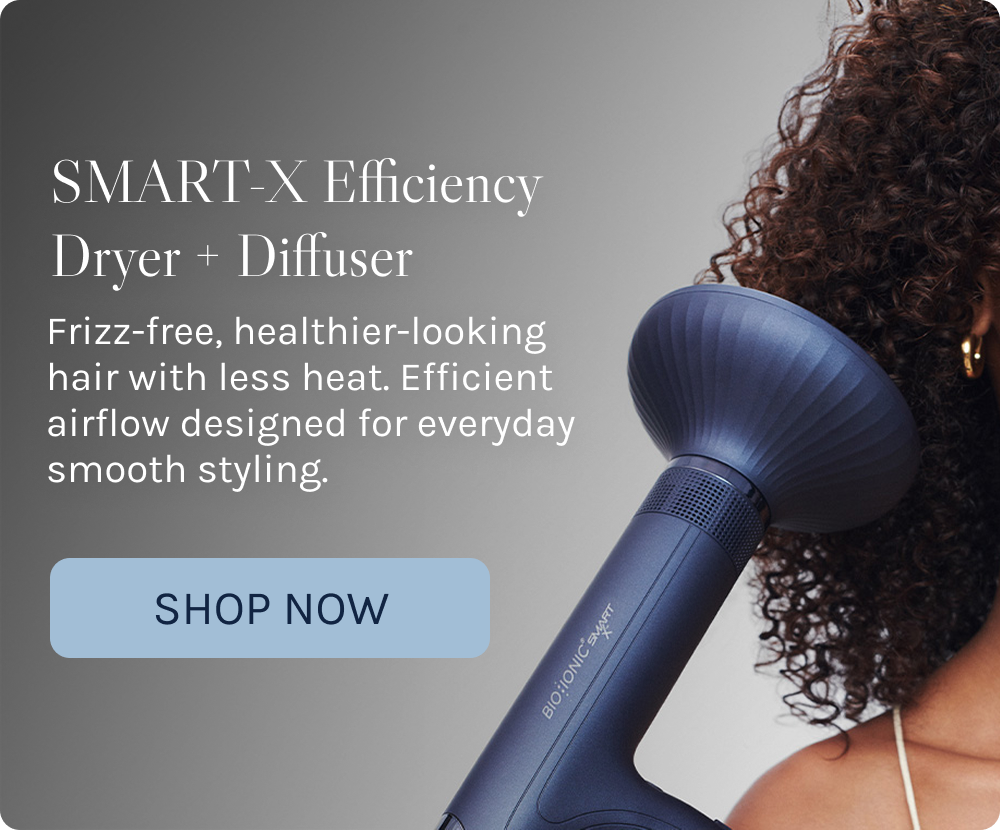 SMART-X Efficiency Dryer + Diffuser Frizz-free, healthier-looking hair with less heat. Efficient airflow designed for everyday smooth styling.