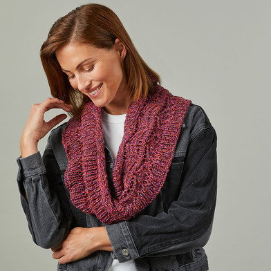 Desert Lime Knit Cowl in Valley Yarns Savoy