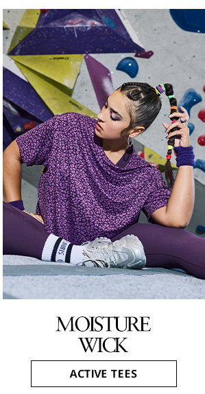 Moisture wick. Active tees. Shop them now.