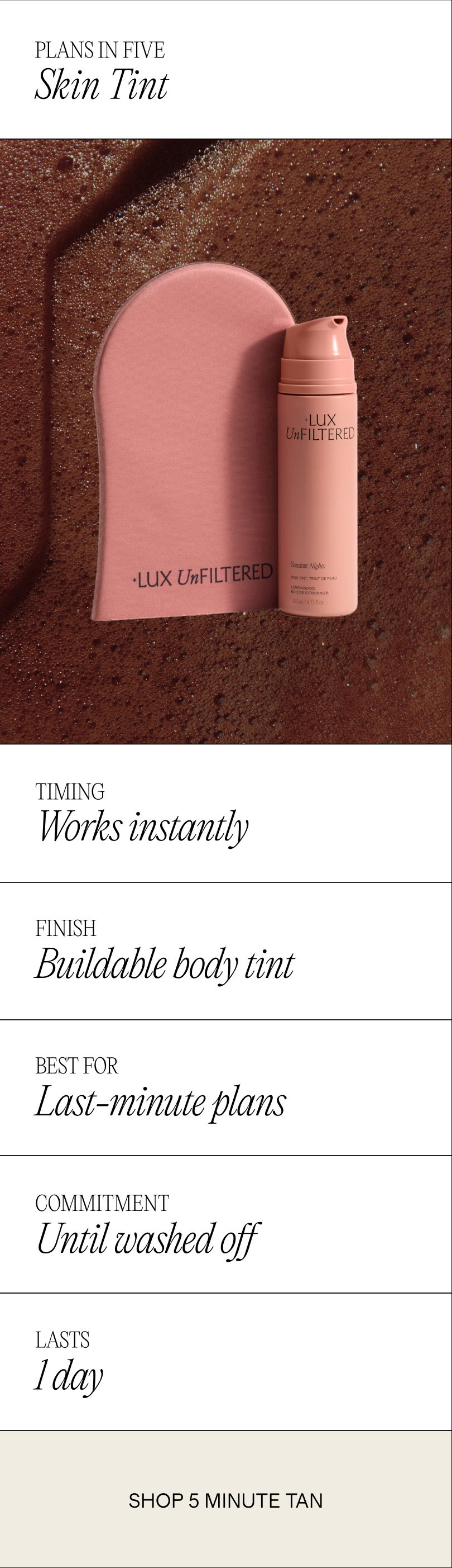 Shop the 5 Minute Tan