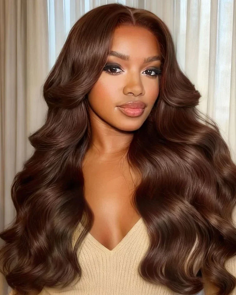 【Subscriber Deal】Arabella 13x6 Three-Go™ Chocolate Brown Glueless Wig Body Wave With Drawstring 100% Human Hair Wig