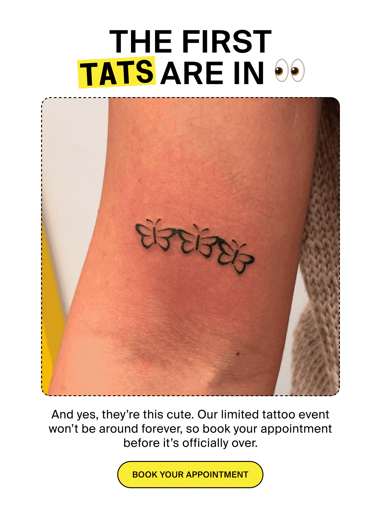 THE FIRST TATS ARE IN - BOOK YOUR APPOINTMENT
