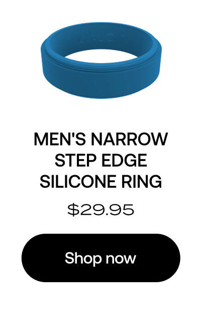 Shop Men's Narrow Step Edge Silicone Ring