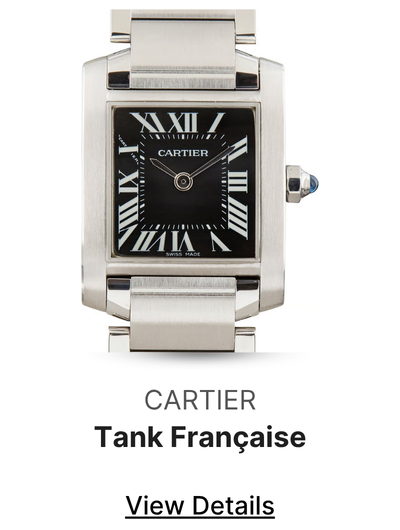Pre-Owned Cartier Tank Francaise Ref W51026Q3 Black Roman Dial