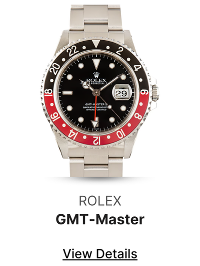 Pre-Owned Red & Black Rolex GMT-Master Coke 16710 Stainless Steel