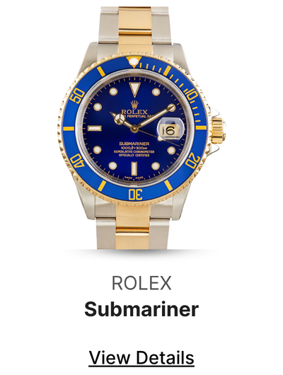 Used Two Tone Rolex Submariner Ref 16613 Bluesy