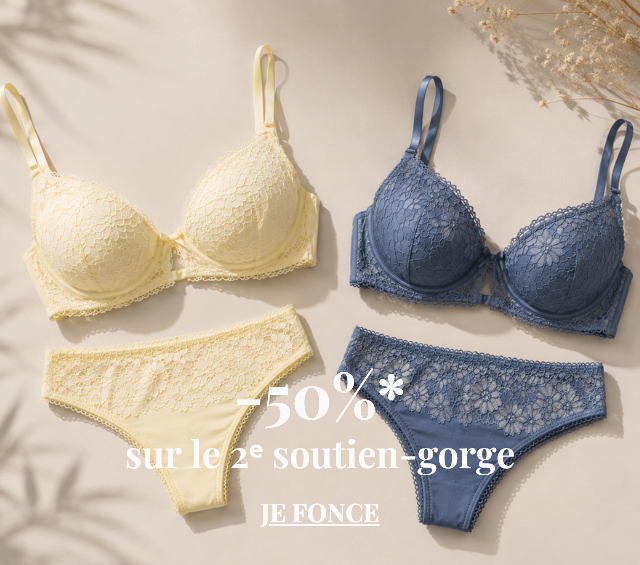 -50%* sur le 2e soutien-gorge 