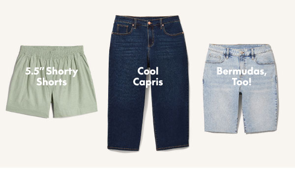 Shorts & Capris Buy 1 Get 2 Free