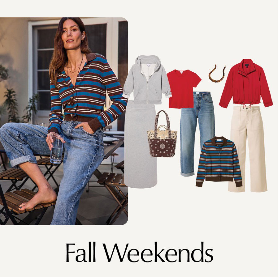 Fall Weekends. Cutouts of Trendsend by EVEREVE themebox looks.