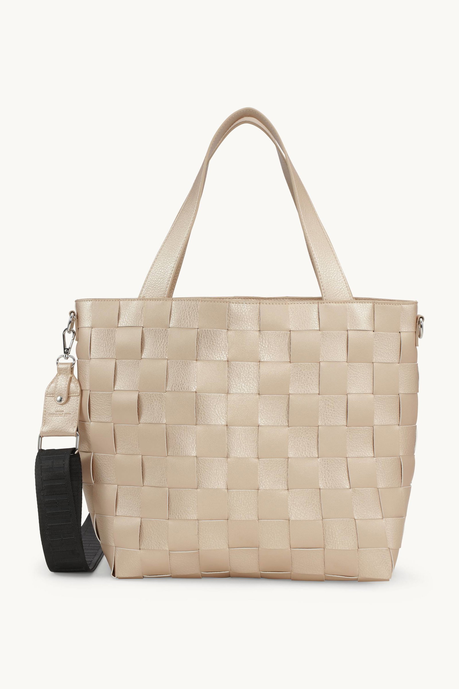 Image of Braided Cross-Body Shopper - Platin