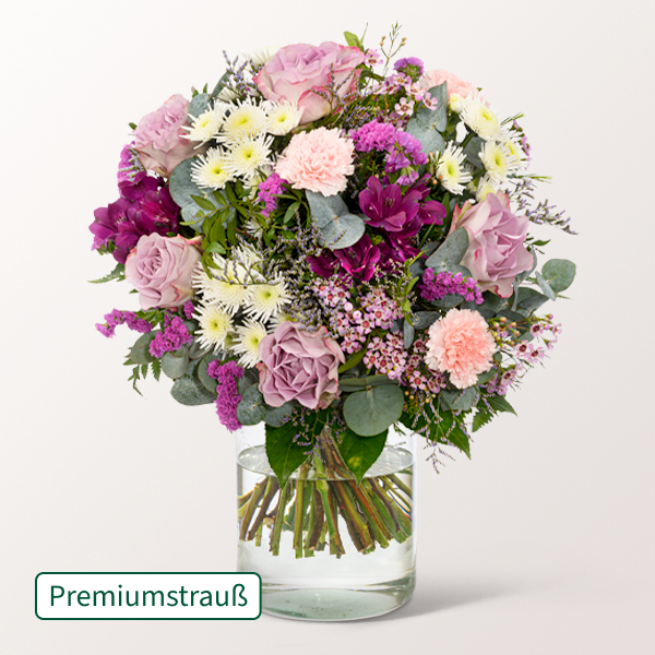 Herrlich harmonisch: Premiumstrauß Traumhaft mit 2 Gratis-Geschenken für 66,99 €