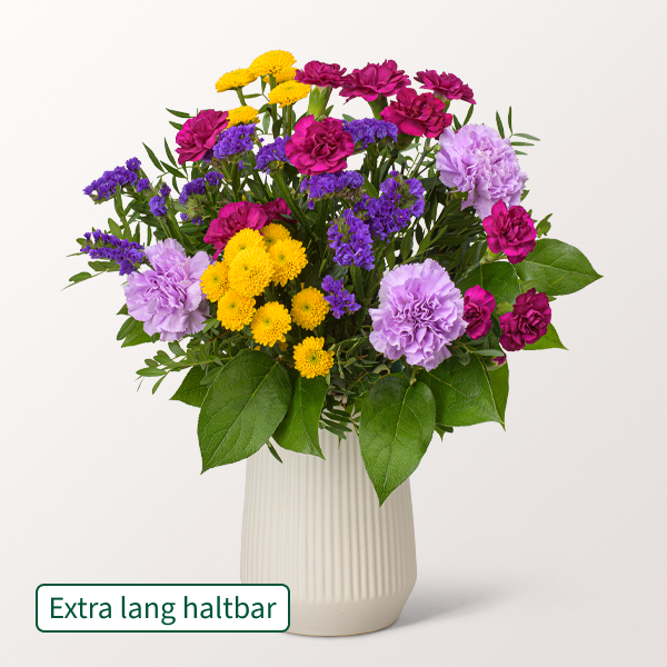 Extra lang haltbarer Blumenstrauß Sommergarten mit 2 Gratis-Geschenken für 31,99 €