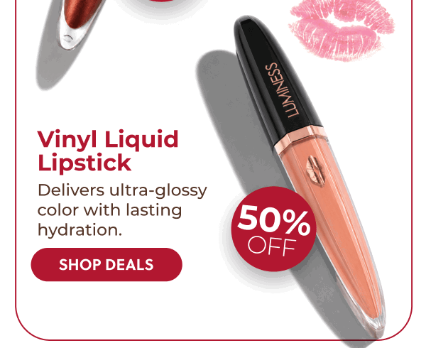 Vinyl Liquid Lipstick: Delivers ultra-glossy color with lasting hydration.