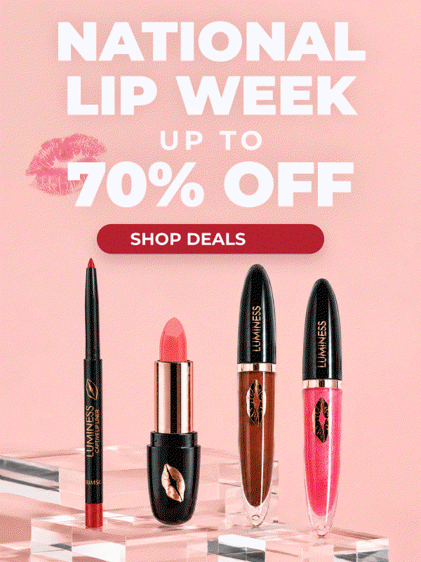 National Lip Week: Up to 70% OFF!