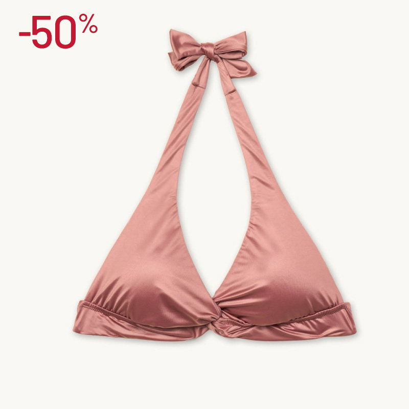 Costume reggiseno con incrocio Glossy