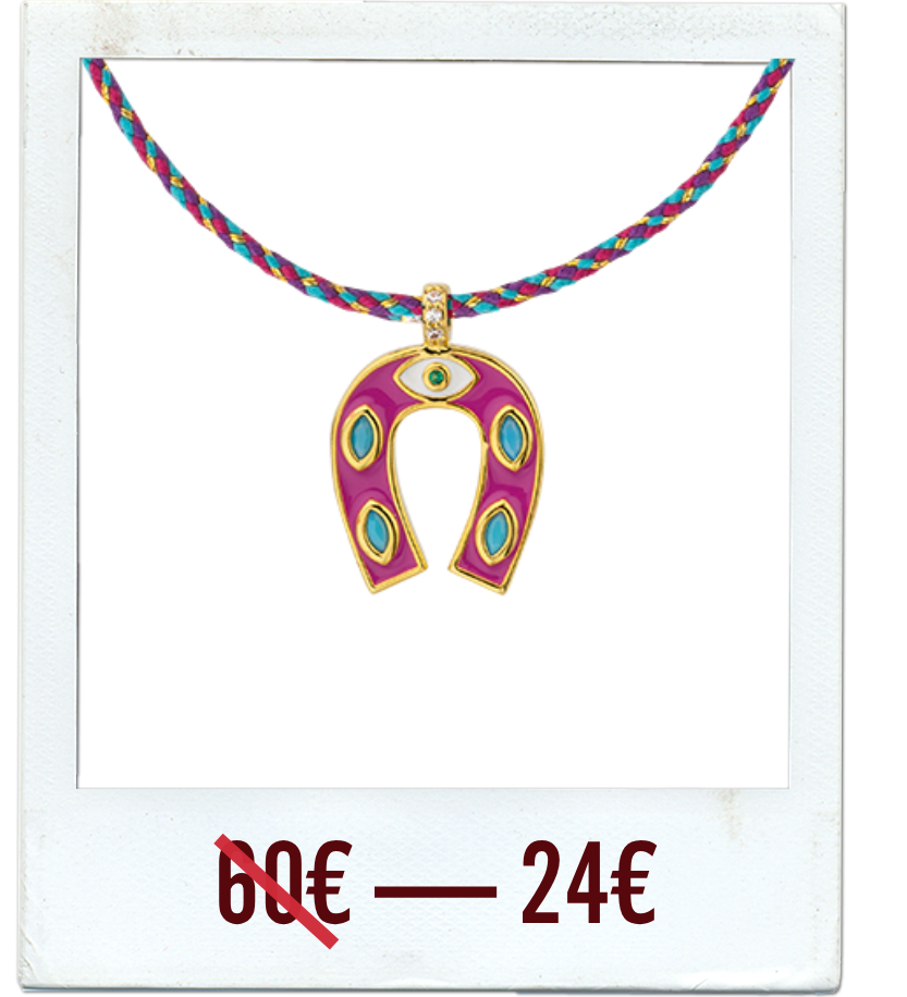COLLIER - FUCHSIA MINI HORSESHOE