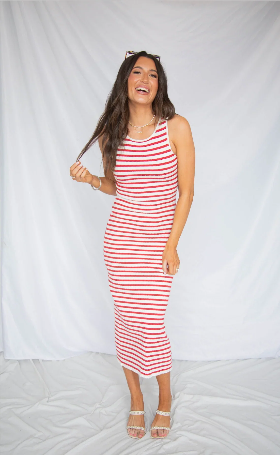 Image of on holiday midi dress