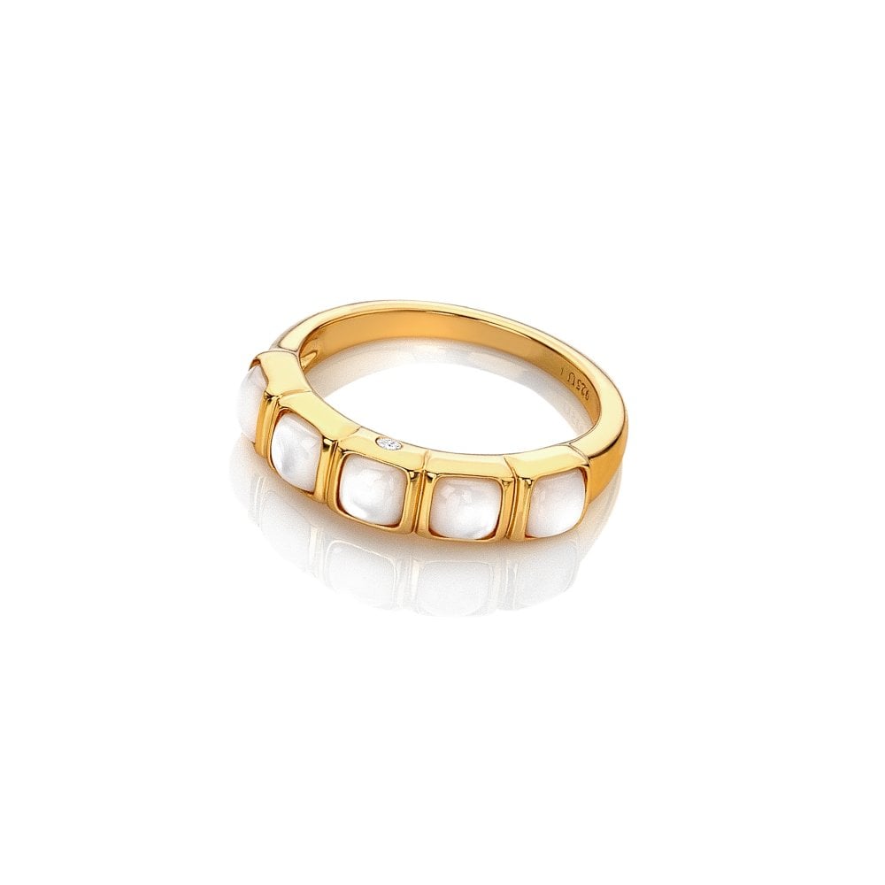 Image of HD X Golden Edit Square Ring - Mother of Pearl