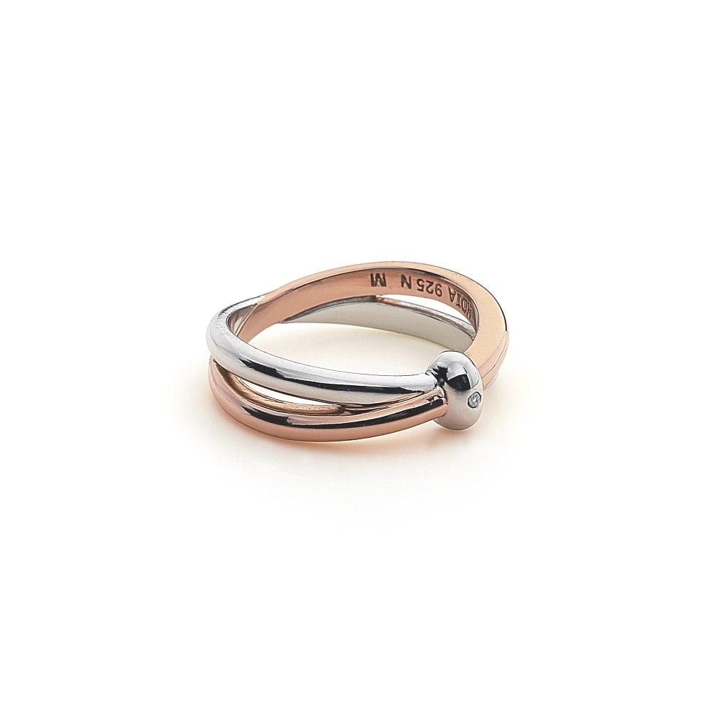 Image of Eternity Silver & 18ct Rose Gold Vermeil Interlocking Ring