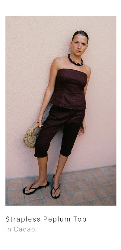 Strapless Peplum Top
