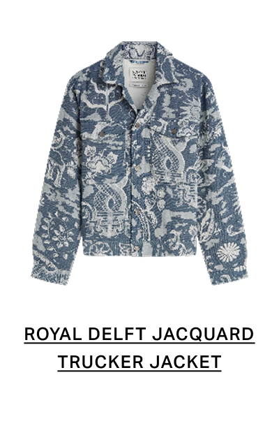 Scotch & Soda x Royal Delft Jacquard Trucker Jacket