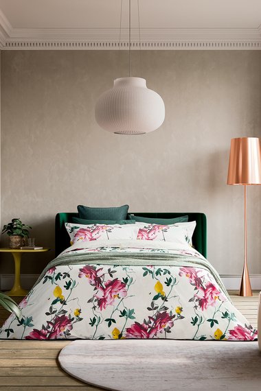 'Citrus Bloom' Cotton Duvet Cover Set