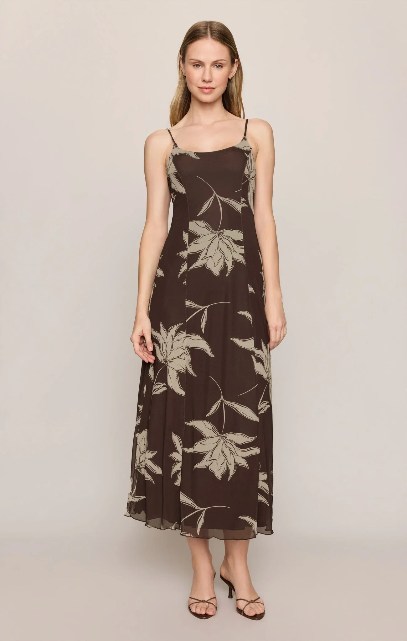 Image of Z Supply Dark Chocolate Charisma Floral Midi Dress