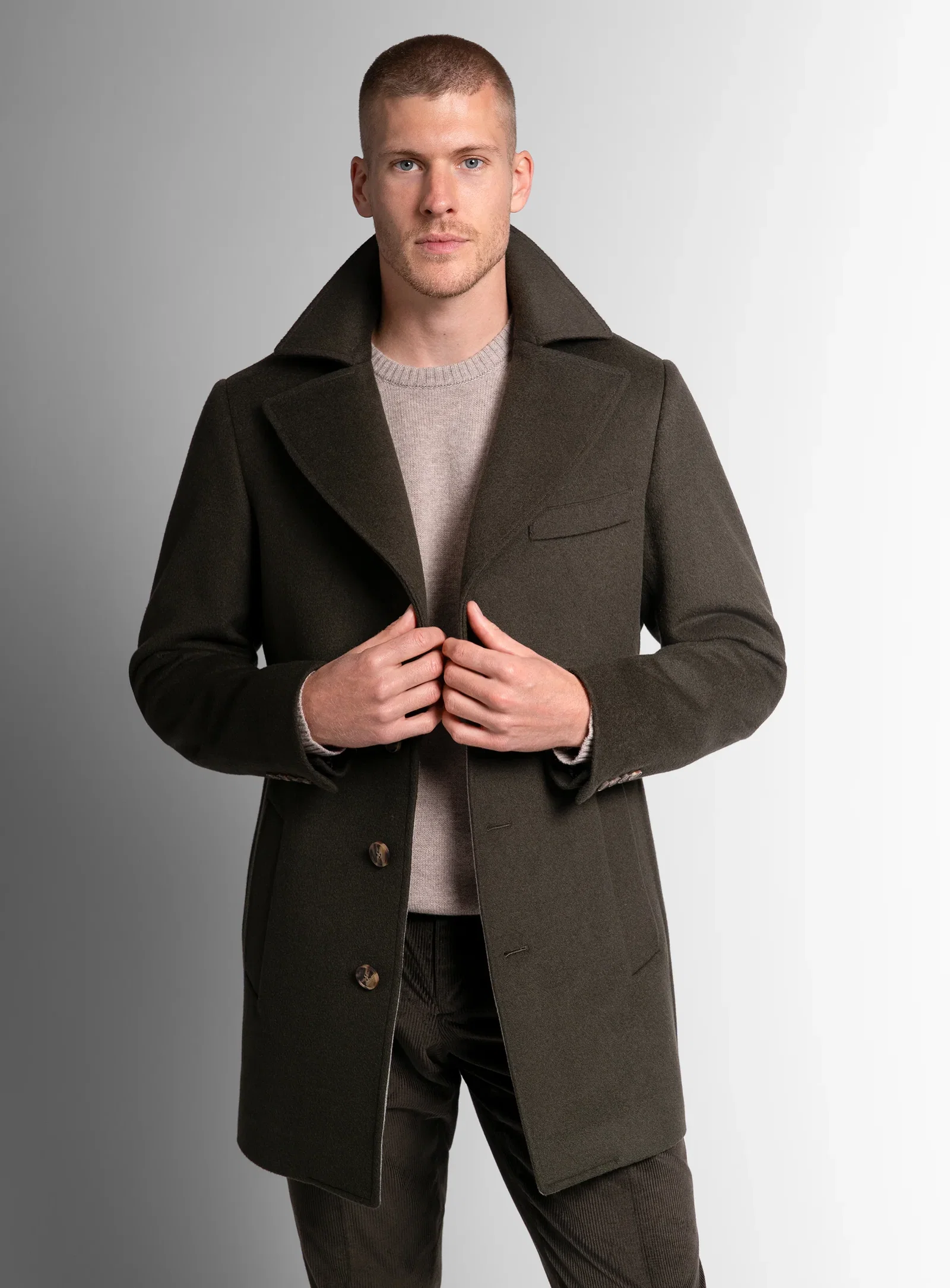 Image of Gallio Wool Pile Forest Green Coat