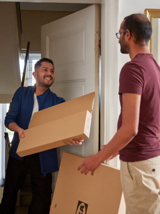 Person receiving their IKEA order