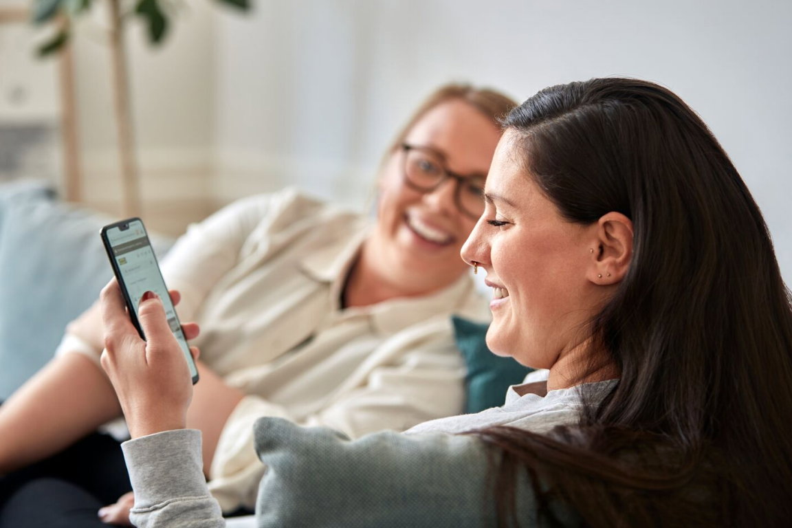 Person looking at their cell phone