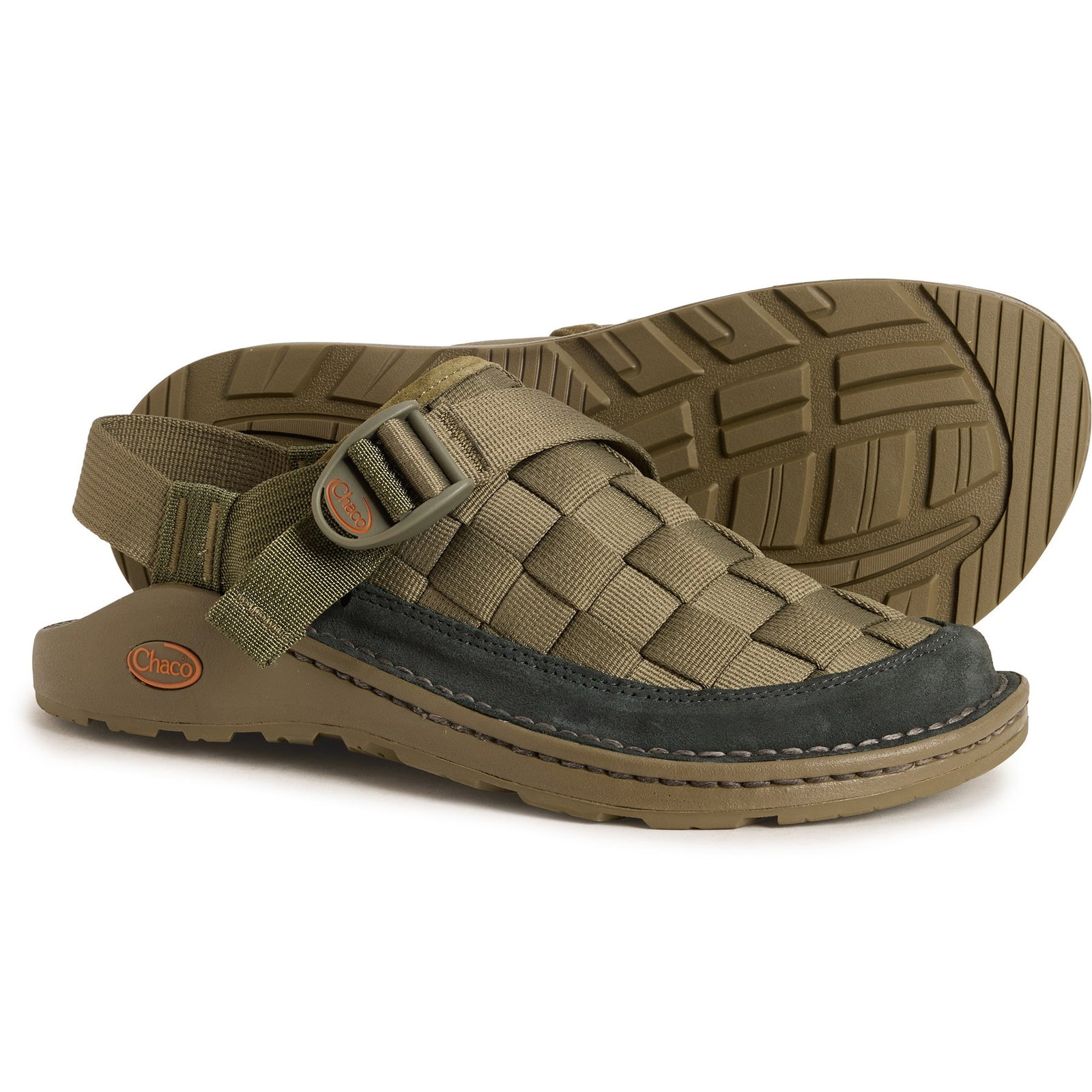 Chaco Canyon Woven Clogs for Men | Olive Green | Size 8