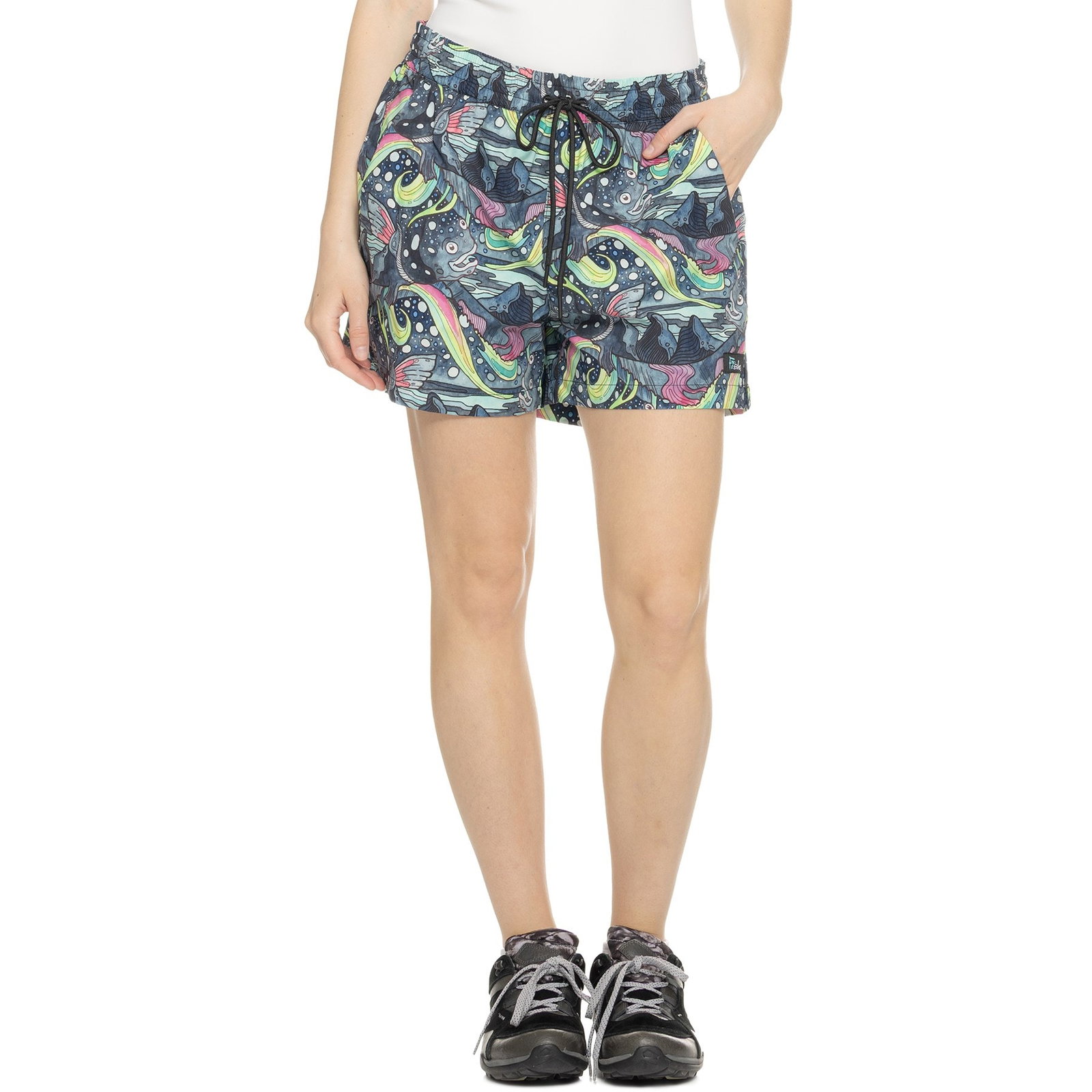 FISHE River Shorts for Women | Hali Borealis | Size 2XL | Breathable Fabric