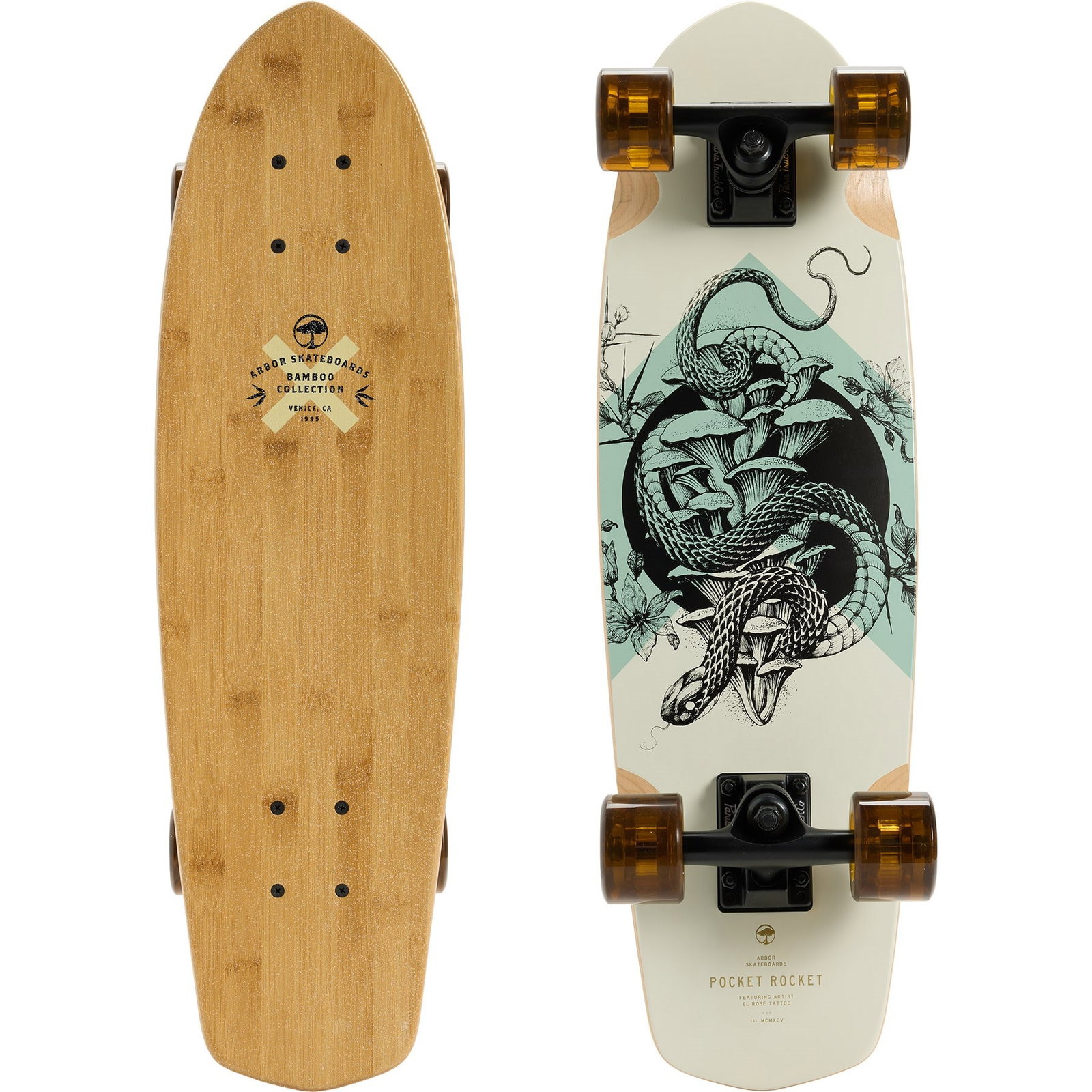 Arbor Skateboards Cruiser Complete Skateboard | Bamboo Pocket Rocket