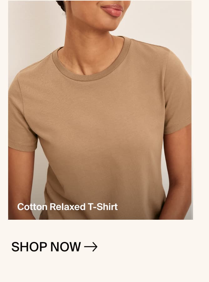 Cotton Relaxed T-Shirt. Shop Now.