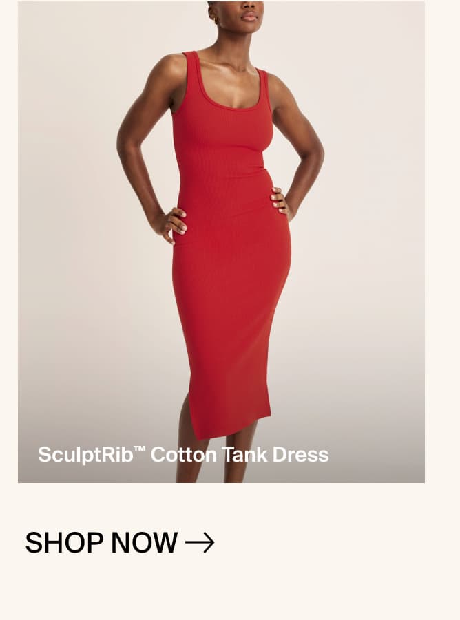 SculptRib™ Cotton Tank Dress. Shop Now