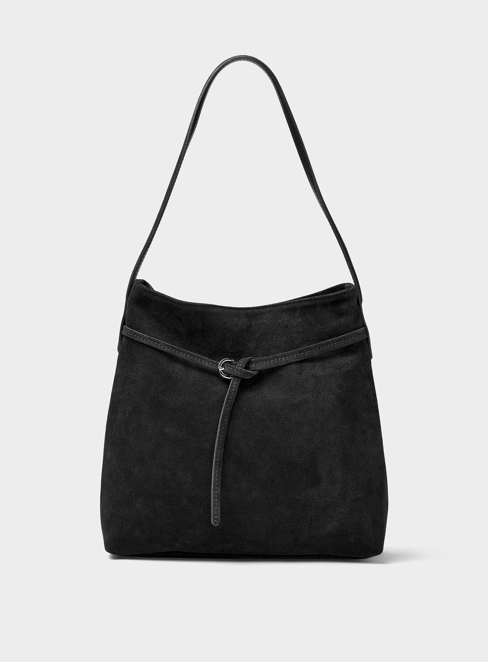 Accent belt suede hobo bag<br><b>Exclusive collection from Italy</b>