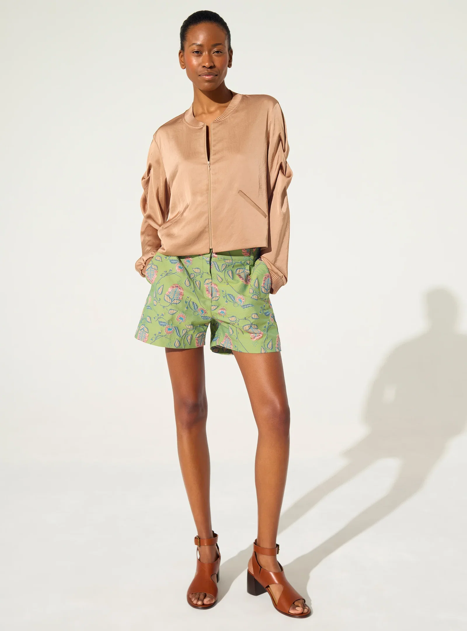 Image of Short en jacquard vert