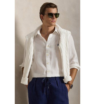 Camisa de lino Custom Fit blanco