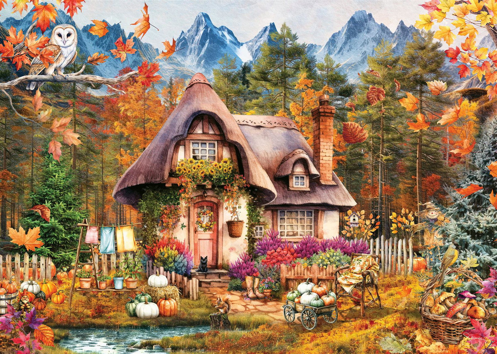 Image of Pumpkin Cottage 1000 Piece Jigsaw Puzzle