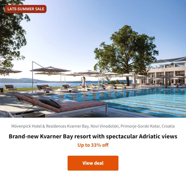 Brand-new Kvarner Bay resort with spectacular Adriatic views