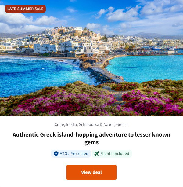 Authentic Greek island-hopping adventure to lesser known gems