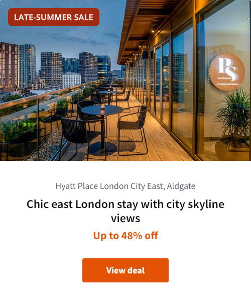 Chic east London stay with city skyline views