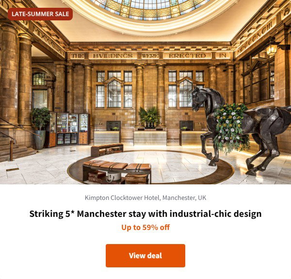 Striking 5* Manchester stay with industrial-chic design