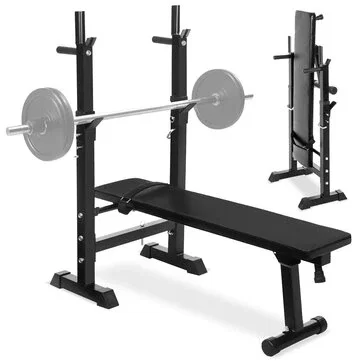 Bominfit Multifunctional Folding Weight Bench Training Bench Adjustable With Barbell Shelf Fitness Equipment For Home Dumbbell Stand With Bench For Fitness Bench Press Strength Training In The Home Gym