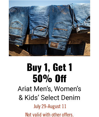 Buy 1 Get 1 50% Off Ariat Denim