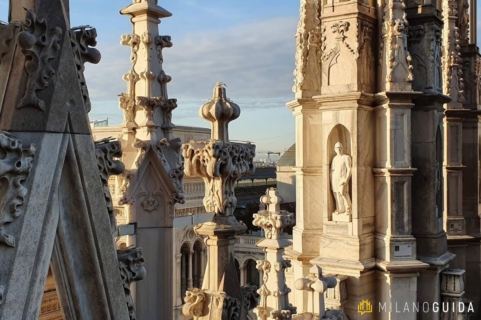 Scultura e terrazze del Duomo di Milano: salita in ascensore