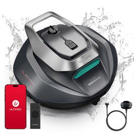 Ultenic Pooleco 10s Robotic Pool Cleaner, APP/Remote Control, 90min Runtime, 5200mAh, 3X Motors, for Inground/Above-Ground Pools up to 850 Sq.ft