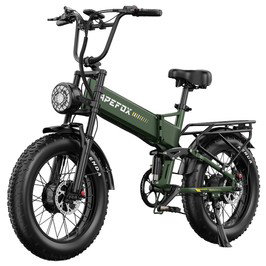 APEFOX RH20 Foldable Electric Bike, Dual 750W Hub Motors, 48V 22.5Ah Lithium Battery, 50km/h Max Speed, 100km Range, 20×4.0