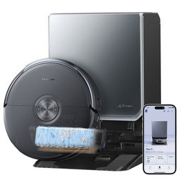 Narwal Flow 2 Robot Vacuum & Mop, 31,000Pa Suction, Dual 1080P AI Vision, Hidden LiDAR Navigation, 60°C Hot-Water Mop Cleaning, 7000mAh Battery, Zero-Tangle System, 2.4L Auto Dust Collection, 120-Day Maintenance-Free Base Station